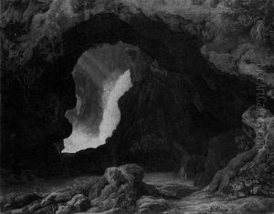 Grotte Bei Tivoli by Johann Martin Von Rohden