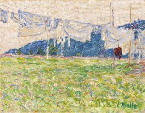 Wasche Auf Der Leine by Christian Rohlfs
