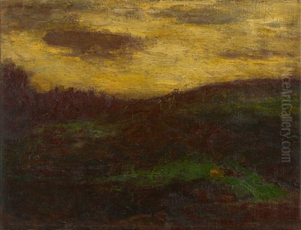 Hugelige Landschaft (abendlandschaft) - view 1