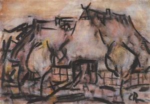 Bauernhauser (farmhouses) by Christian Rohlfs