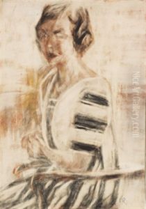Sitzende Junge Frau by Christian Rohlfs