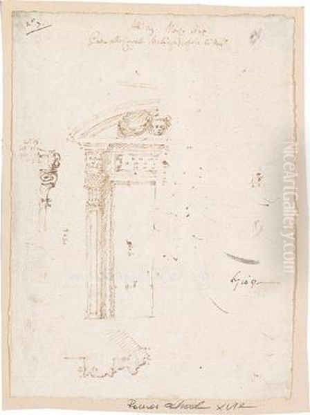 Design For A Portico With Corinthian Columns - view 1