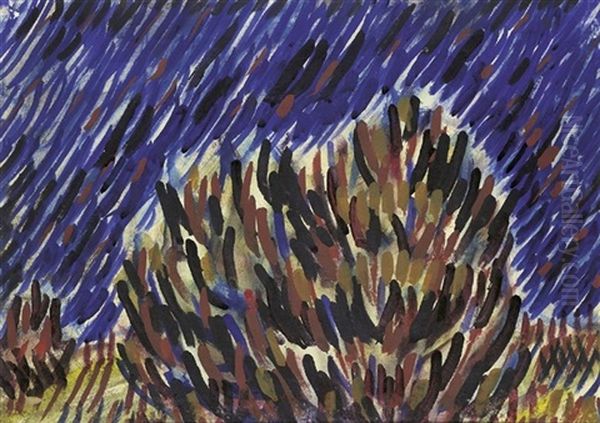 Ohne Titel - Busch (+ Totenklage, Woodcut, Verso) - view 1