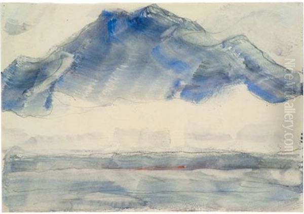 Weise Wolke Uber'm See - view 1