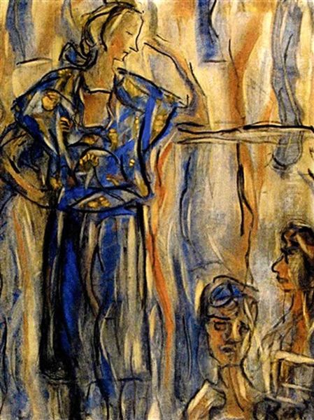 Dame In Blauem Kleid - view 1