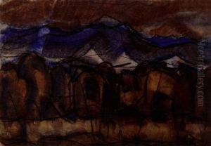 Blick Auf Die Alpen by Christian Rohlfs
