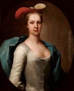 Ritratto Di Fanciulla Con Cappello Dipaglia by Paolo Borroni