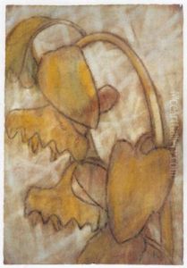 Herbstliche Sonnenblumen by Christian Rohlfs