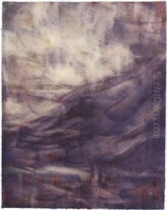 Am Lago (violette Landschaft) by Christian Rohlfs