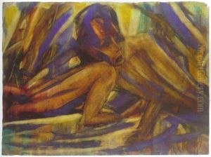 Zwei Liegende Akte by Christian Rohlfs