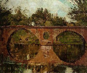 Schlossbrucke In Weimar by Christian Rohlfs