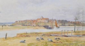 View Of Rye From Themarshes by William Henry Borrow