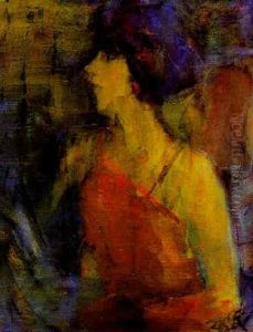 Im Theater (zuschauerin) by Christian Rohlfs
