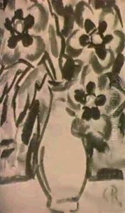 Blumen In Einer Vase by Christian Rohlfs