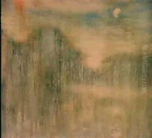 Nebliger Abend Am See by Christian Rohlfs