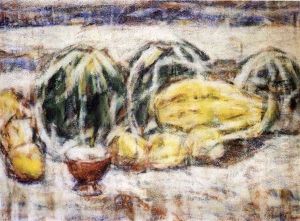 Stilleben Mit Fruchten by Christian Rohlfs