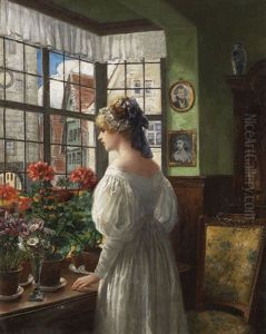 Dame Am Fenster by Carl Rohling