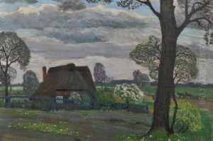 Worpsweder Landschaft Bei Fischerhude by Wilhelm Heinrich Rohmeyer