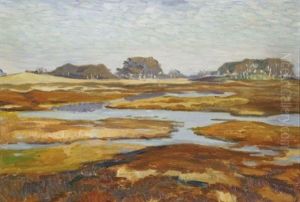 Uberschwemmte Wummewiesen Am Rande Der Surheide by Wilhelm Heinrich Rohmeyer
