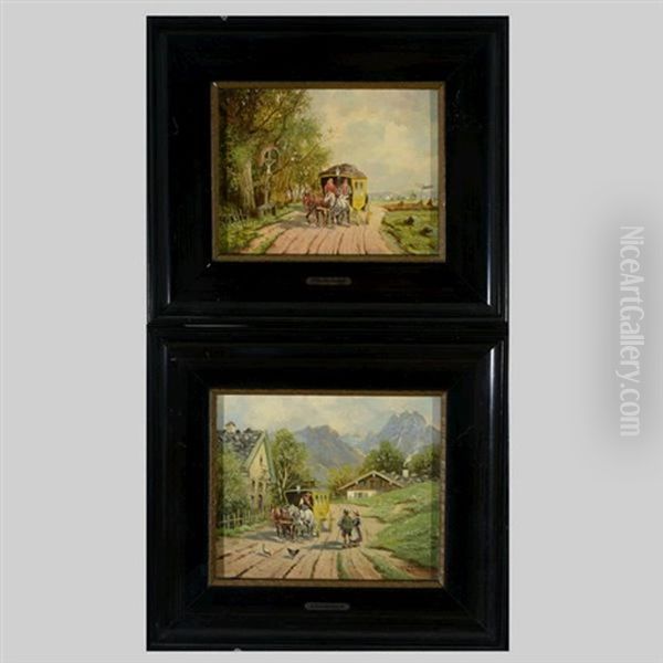 Travelers & The Stagecoach & Daily Stroll (2 Works) - view 1