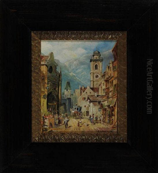 Belebte Strasenszene In Der Innsbrucker Altstadt - view 1
