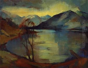 Gebirgslandschaft Mit See Gebirgslandschaft Mit See