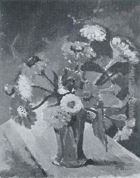 Zinnien In Vase - view 1