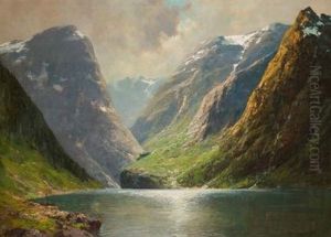 Norwegische Fjordlandschaft by Karl Rohwedder-Ruge