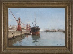 Vista Del Puerto De Barcelona