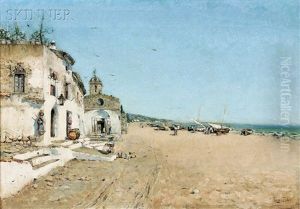 Coastal Village Landscape by Joan Roig Soler