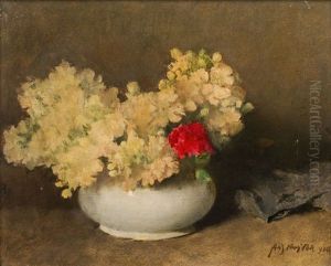 Blumenstillleben by Fritz (Friedrich) Rojka