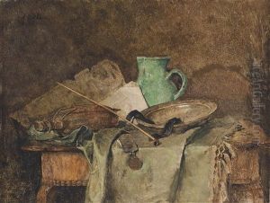 Stillleben Mit Krug Und Peife by Fritz (Friedrich) Rojka