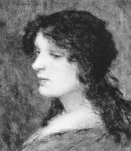 Portrait Einer Dunkelhaarigen Jungen Frau