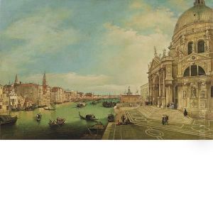 Il Canal Grande Con La Basilica Della Salute by Giuseppe Borsato