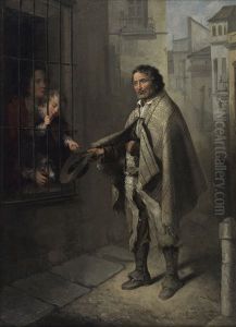 Pidiendo Limosna by Jose Roldan Y Martinez