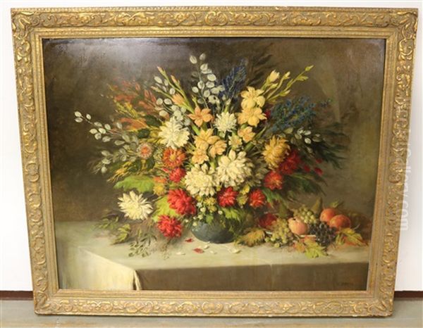 Stillleben Mit Blumen Und Fruchten - view 1