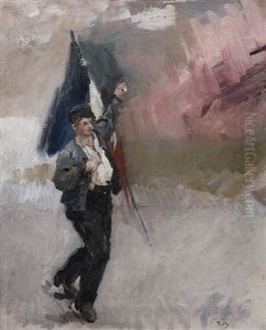 Manifestant (study) by Alfred Roll