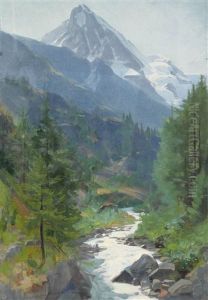 Sommerlicher Gebirgsbach by Marie Rolle