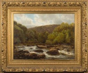 Scottish Highland River Landscape by Henry Rollett