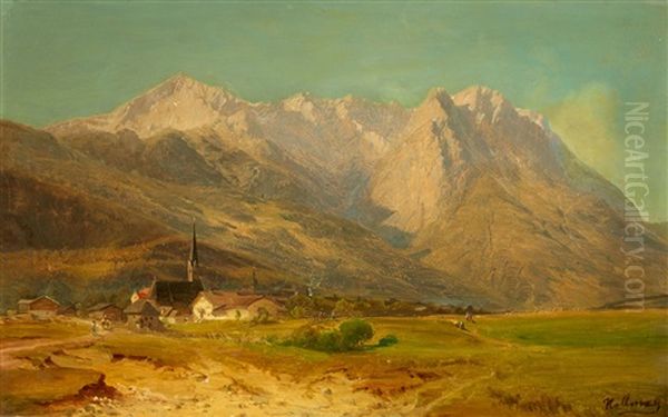 Alpine Landscape With A Village - view 1