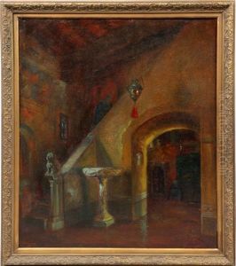 Orientalist Scene by Julius Rolshoven