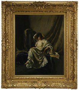 Model In The Artist's Studio by Julius Rolshoven