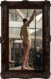 Model In Artist Studio by Julius Rolshoven