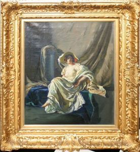 Portrait Of A Seated Woman by Julius Rolshoven