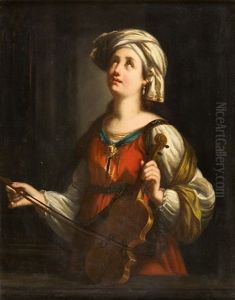 Santa Cecilia (after Guido Reni) by Angiolo Romagnoli
