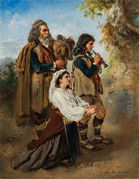 Pifferari, Playing In Front Of A Painting Of The Mother Of God (iii) - view 1