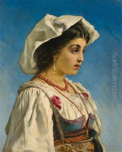 Portrait Einer Jungen Italienerin Aus Der Umgebung Roms
