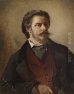 Bildnis Des Malers Berthold Winder (wien 1833-1888) by Anton Romako