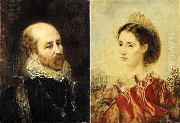 Bildnisse Henry Francis Makins Und Mrs. Makins In Maskenkostum (henry Francis Makins And His Wife In Fancy Dress) - view 1