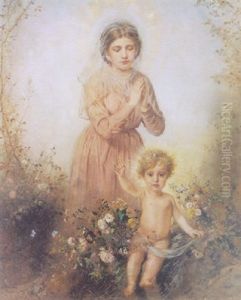 Madonna With Child by Anton Romako
